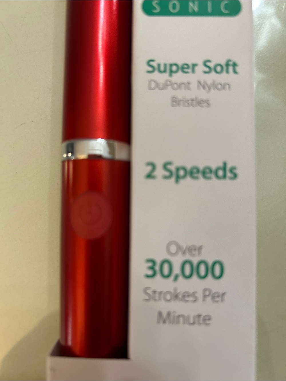 pop Sonic GO Metallic Red Travel Toothbrush - Picture 3 of 9